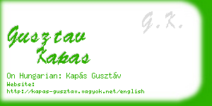 gusztav kapas business card